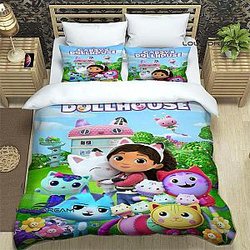 Gabby's Dollhouse Cartoon Scene Bedding Sets