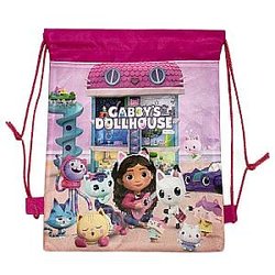 Gabby Dollhouse Cartoon Drawstring Bag