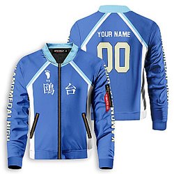 Haikyuu Jackets - Personalized Kamomedai Libero Bomber Jacket FH0709