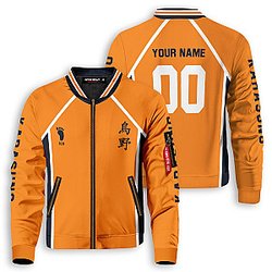 Haikyuu Jackets - Personalized Karasuno Libero Bomber Jacket FH0709