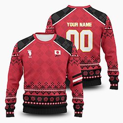 Haikyuu Sweaters - Personalized Haikyuu National Team Christmas Unisex Wool Sweater FH0709