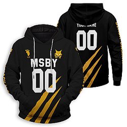 Haikyuu Hoodies - Personalized MSBY Black Jackals Unisex Pullover Hoodie FH0709