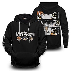 Haikyuu Hoodies - Karasuno Panel Unisex Pullover Hoodie FH0709