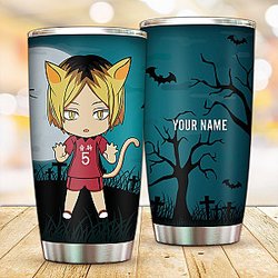 Haikyuu Tumblers - Personalized Sleepy Cat Kenma Kozume Tumbler FH0709