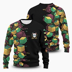 Demon Slayer Sweaters - Giyu Cube Unisex Wool Sweater FH0709