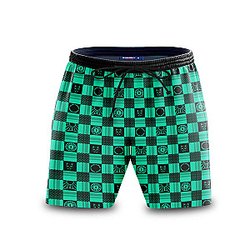 Demon Slayer Shorts - Tanjiro Plaid Beach Shorts FH0709