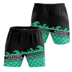 Demon Slayer Shorts - Summer Tanjiro Beach Shorts FH0709