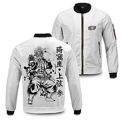 Demon Slayer Jackets - Akaza B&amp;W Bomber Jacket FH0709