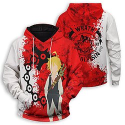 Seven Deadly Sins  Hoodies -  Sin of Wrath Unisex Pullover Hoodie FH0709