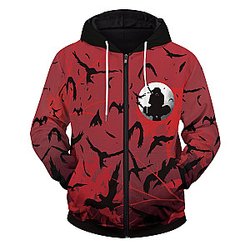 Naruto Hoodies - Itachi Crow Unisex Zipped Hoodie FH0709