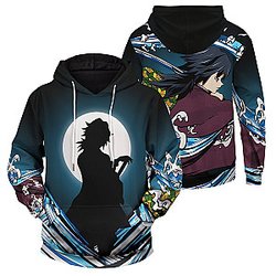 Demon Slayer Hoodies - Giyu Water Style Unisex Pullover Hoodie FH0709