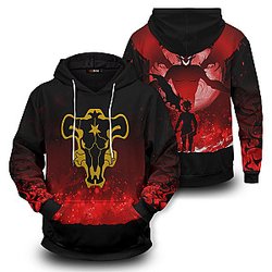 Black Clover Hoodies - Asta Spirit Unisex Pullover Hoodie FH0709