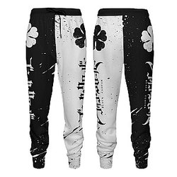 Black Clover Joggers - Five-Leaf Clover Jogger Pants FH0709