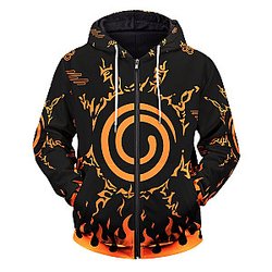 Naruto Hoodies - Kurama Unisex Zipped Hoodie FH0709