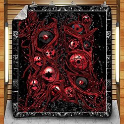 Naruto Blankets - Sharingan Eyes Quilt Blanket FH0709