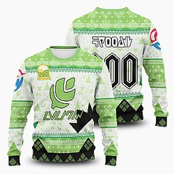 Pokemon Sweaters - Personalized Poke Grass Uniform Unisex Wool Sweater FH0709