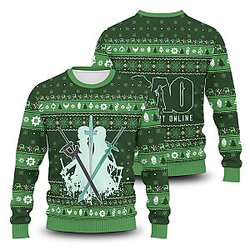 Sword Art Online Sweaters - SAO Xmas Unisex Wool Sweater FH0709