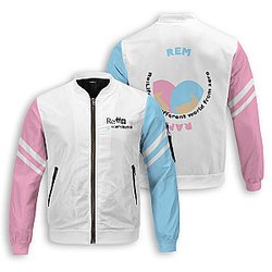 Re Zero Jackets - Re: Zero Rem Ram Bomber Jacket FH0709