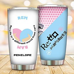 Re Zero Tumbler - Personalized Re: Zero Rem Ram Tumbler FH0709