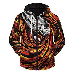 Naruto Hoodies - Obito Mask Unisex Zipped Hoodie FH0709