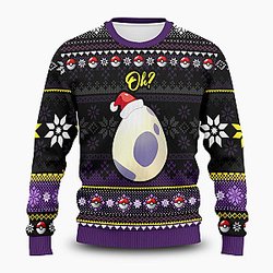 Pokemon Sweaters - 10km Pokemon Egg Unisex Wool Sweater FH0709