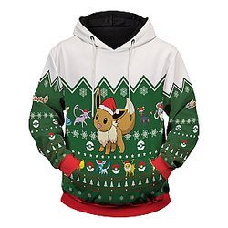 Pokemon Hoodies - Christmas Evee Unisex Pullover Hoodie FH0709