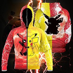 Pokemon Hoodies - Pikapool Union Unisex Zipped Hoodie FH0709