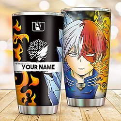 MHA Tumbler - Personalized Fire and Ice is my Quirk Tumbler FH0709