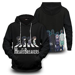 Jujutsu Kaisen Hoodies - The Heartbreakers Crossover Unisex Pullover Hoodie FH0709