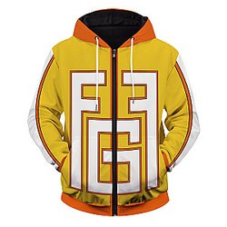 MHA Hoodies - Fat Gum Taishiro Toyomitsu Unisex Zipped Hoodie FH0709