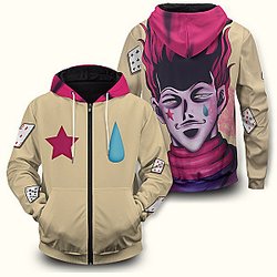 Hunter x Hunter Hoodies - Hisoka Unisex Zipped Hoodie FH0709