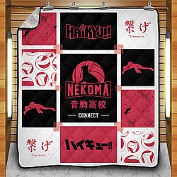 Haikyuu Blankets - Nekoma Cozy Quilt Blanket FH0709