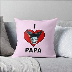 Ghost Band I Heart Papa Throw Pillow RB2510