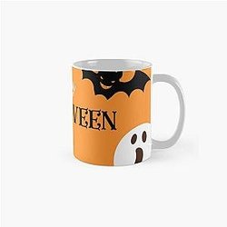 Ghost and bats happy halloween  Classic Mug RB2510