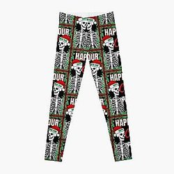 Happy Hour New Year Cheers Skeletons Leggings RB0512