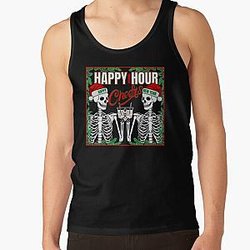 Happy Hour New Year Cheers Skeletons Tank Top RB0512