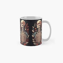 Floral Skeleton Halloween Skull Ribcage Grateful Dead Illustration Fantasy Classic Mug RB0512