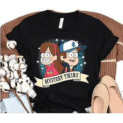 VirgilMcCarthyShop Disney Gravity Falls Dipper and Mabel Mystery Twins Logo Tshirt