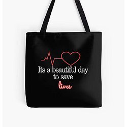 Greysanatomy Scrub Cap black   All Over Print Tote Bag RB1010