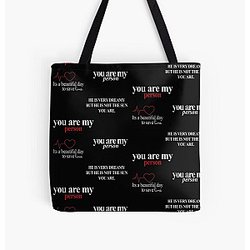 Greysanatomy Scrub Cap black four sticker pack All Over Print Tote Bag RB1010