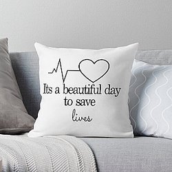 Greysanatomy Scrub Cap Throw Pillow RB1010