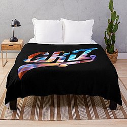 Griz Flames Throw Blanket RB3005