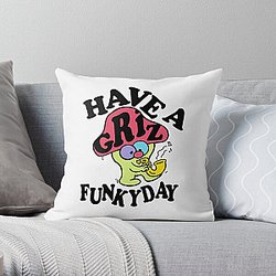 Griz Merch Griz Have A Funky Day Throw Pillow RB3005