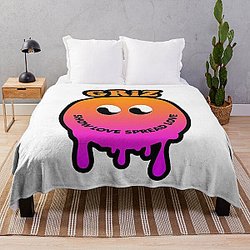 Griz Merch Dripy Smiley Throw Blanket RB3005