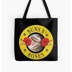 BUNS N ROSES (GUNS N ROSES) All Over Print Tote Bag RB1911