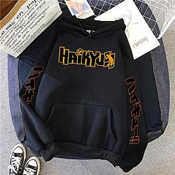 Haikyuu Black Pullovers Hoodies