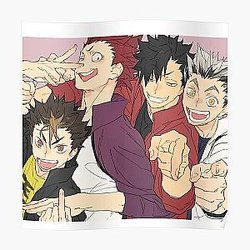 Haikyuu Posters - Kuroo, Noya, Bokuto, Tendou Poster RB1606