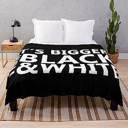 Jidion Blanket - JiDion Merch BLM Its Bigger Than Black And White Throw Blanket RB1609