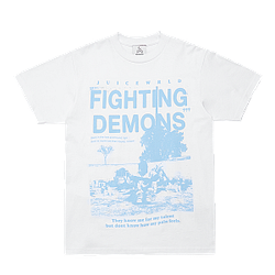 Juice Wrld T-Shirts - Fighting Demons Memory Tee White 