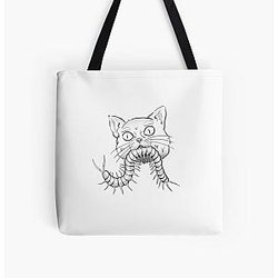 creepy cat junji ito inspired All Over Print Tote Bag RB0811